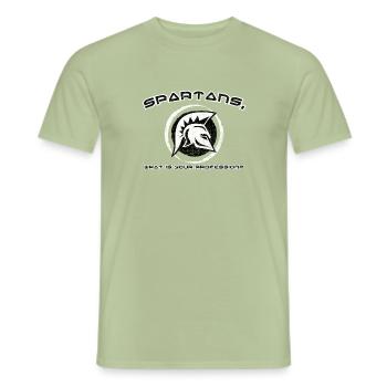 spartans - T-shirt homme - vert sauge - Devant - AI Model Male 178 light (178cm)