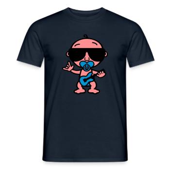 Cool Rock Baby (Farbe) - Männer T-Shirt - Navy - Vorne - AI Model Male 178 light (178cm)