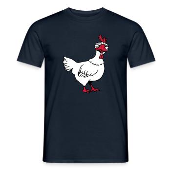 Angry chicken - Men's T-Shirt - navy - Front - AI Model Male 178 light (178cm)