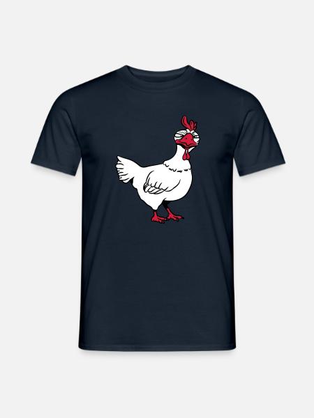 Huhn böse - Männer T-Shirt - Navy
