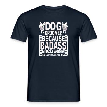 Hundefriseur - Hundepflege Haustierliebhaber Salon Haustiere - Männer T-Shirt - Navy - Vorne - AI Model Male 178 light (178cm)
