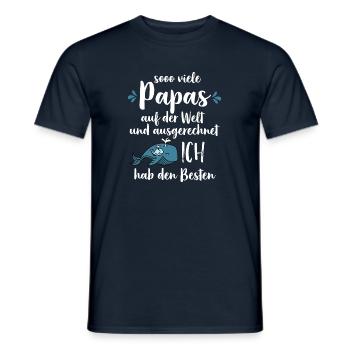 So viele Papas auf der Welt Vatertag Geschenk - Männer T-Shirt - Navy - Vorne - AI Model Male 178 light (178cm)