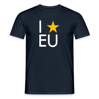 I love EU - Ich liebe Europa - Männer T-Shirt - Navy - Vorne - AI Model Male 178 light (178cm)