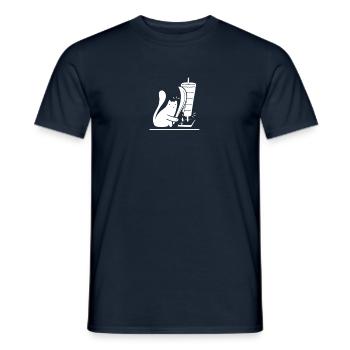 Chat et kebab - T-shirt homme - marine - Devant - AI Model Male 178 light (178cm)