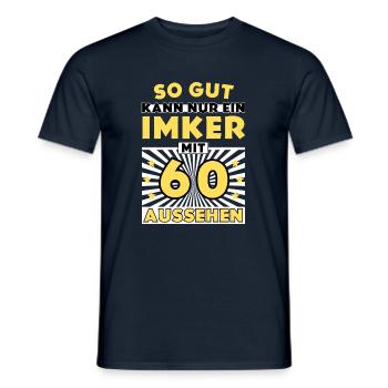 So gut kann nur ein Imker mit 60 aussehen - Männer T-Shirt - Navy - Vorne - AI Model Male 178 light (178cm)