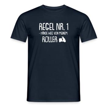 regel nr 1 hände weg von meinem roller - Männer T-Shirt - Navy - Vorne - AI Model Male 178 light (178cm)