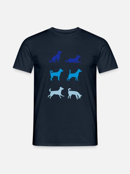 Sechs Hunde - Männer T-Shirt - Navy