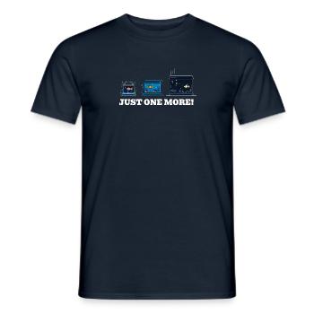 🐠 Aquarium "Just one more" Shirt 🐠 - Men's T-Shirt - navy - Front - AI Model Male 178 light (178cm)