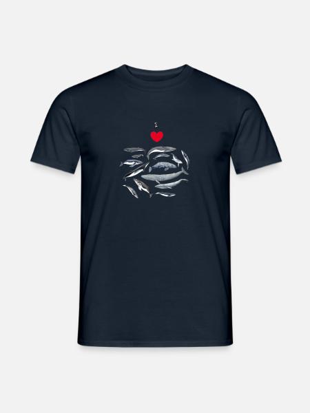 Love the whales - I love whales - Baleines - Men's T-Shirt - navy