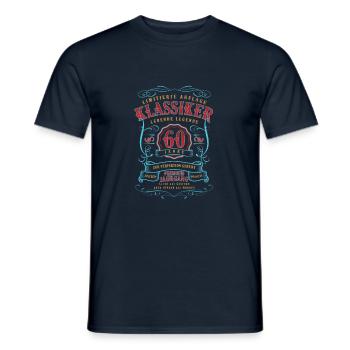 Geschenk 60 Geburtstag - Klassiker 60 Jahre Alt - Männer T-Shirt - Navy - Vorne - AI Model Male 178 light (178cm)