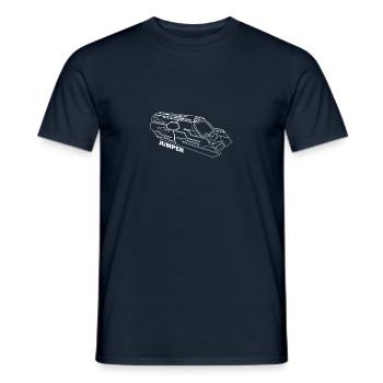 Stargate Atlantis, Raumschiff, Puddle Jumper - Männer T-Shirt - Navy - Vorne - AI Model Male 178 light (178cm)
