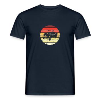 Armee, Offroad, Geländewagen, Oldtimer, Willys MB - Männer T-Shirt - Navy - Vorne - AI Model Male 178 light (178cm)
