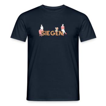 Siegen - Siegerland - Männer T-Shirt - Navy - Vorne - AI Model Male 178 light (178cm)