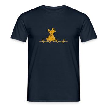battement de coeur de danse - couple danseur, passe-temps - T-shirt homme - marine - Devant - AI Model Male 178 light (178cm)
