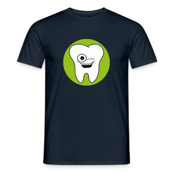 Dental office logo tooth - Men's T-Shirt - navy - Front - AI Model Male 178 light (178cm)