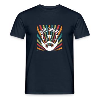 Oui Chef Bearded Chef Cuisine Restaurant - Männer T-Shirt - Navy - Vorne - AI Model Male 178 light (178cm)