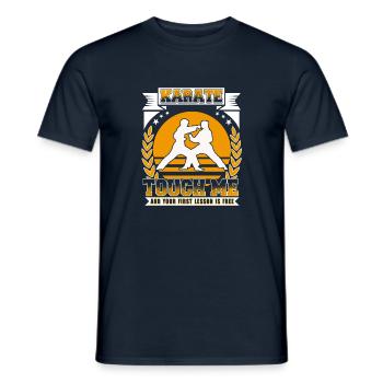 Cadeau de sport - Leçon sans karaté - T-shirt homme - marine - Devant - AI Model Male 178 light (178cm)