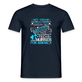 Vet Tech Veterinary Technician Job Title - Männer T-Shirt - Navy - Vorne - AI Model Male 178 light (178cm)