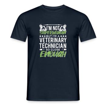 Titre de technicien vétérinaire technicien vétérinaire - T-shirt homme - marine - Devant - AI Model Male 178 light (178cm)