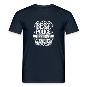 POLICE Officer Law Enforcement Cop - T-shirt homme - marine - Devant - AI Model Male 178 light (178cm)