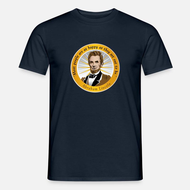 ABRAHAM LINCOLN Wise Man - Männer T-Shirt - Navy
