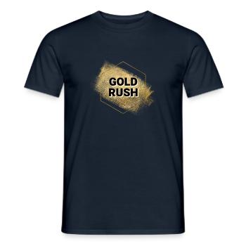 Goldrausch-Logo - Männer T-Shirt - Navy - Vorne - AI Model Male 178 light (178cm)