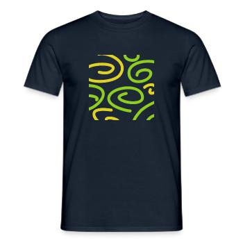 Spiral Three - T-shirt homme - marine - Devant - AI Model Male 178 light (178cm)
