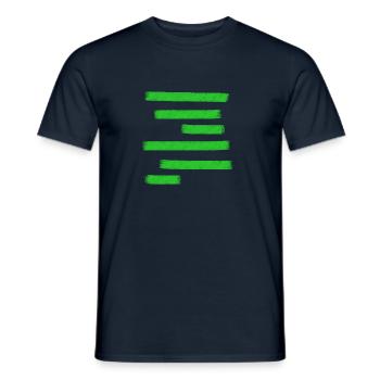 Green Paint Bars - Men's T-Shirt - navy - Front - AI Model Male 178 light (178cm)