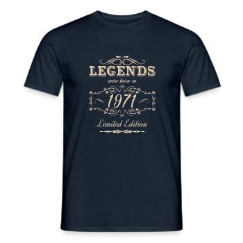 Legenden wurden 1971 in limitierter Auflage geboren - Männer T-Shirt - Navy - Vorne - AI Model Male 178 light (178cm)