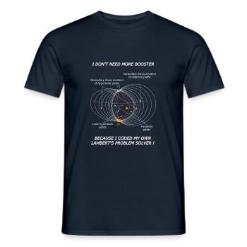 I DONT NEED MORE BOOSTER ! - T-shirt homme - marine - Devant - AI Model Male 178 light (178cm)
