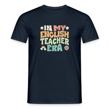 In my English teacher era - Men's T-Shirt - navy - Front - AI Model Male 178 light (178cm)