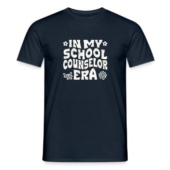In my school counselor era - Men's T-Shirt - navy - Front - AI Model Male 178 light (178cm)