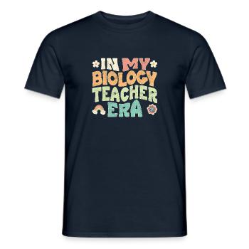 in my biology teacher era - Men's T-Shirt - navy - Front - AI Model Male 178 light (178cm)