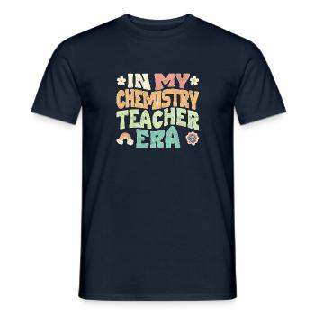 in my chemistry teacher era - Men's T-Shirt - navy - Front - AI Model Male 178 light (178cm)