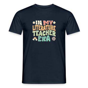 In my Literature Teacher era - Men's T-Shirt - navy - Front - AI Model Male 178 light (178cm)