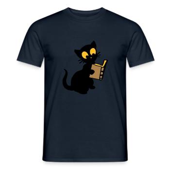Le livre - T-shirt homme - marine - Devant - AI Model Male 178 light (178cm)
