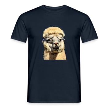 Lama 2 - Männer T-Shirt - Navy - Vorne - AI Model Male 178 light (178cm)