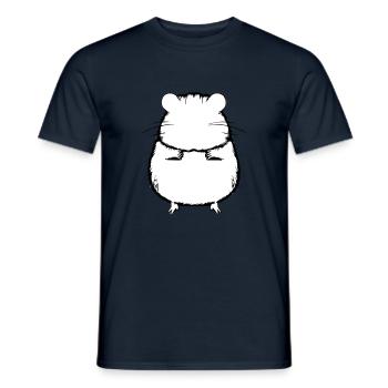 Hamster cute animal rodent animals pet vector 14 - Men's T-Shirt - navy - Front - AI Model Male 178 light (178cm)