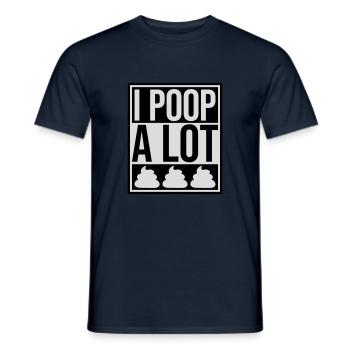 Ik poep veel - Heren T-shirt - navy - Voor - AI Model Male 178 light (178cm)