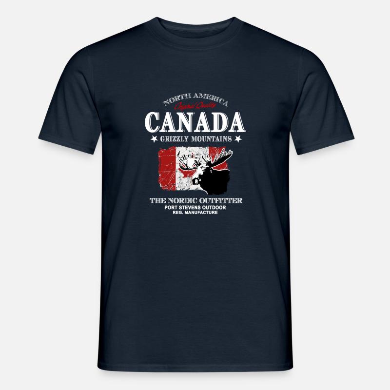Canada - Moose - Kanada - Elch - Männer T-Shirt - Navy