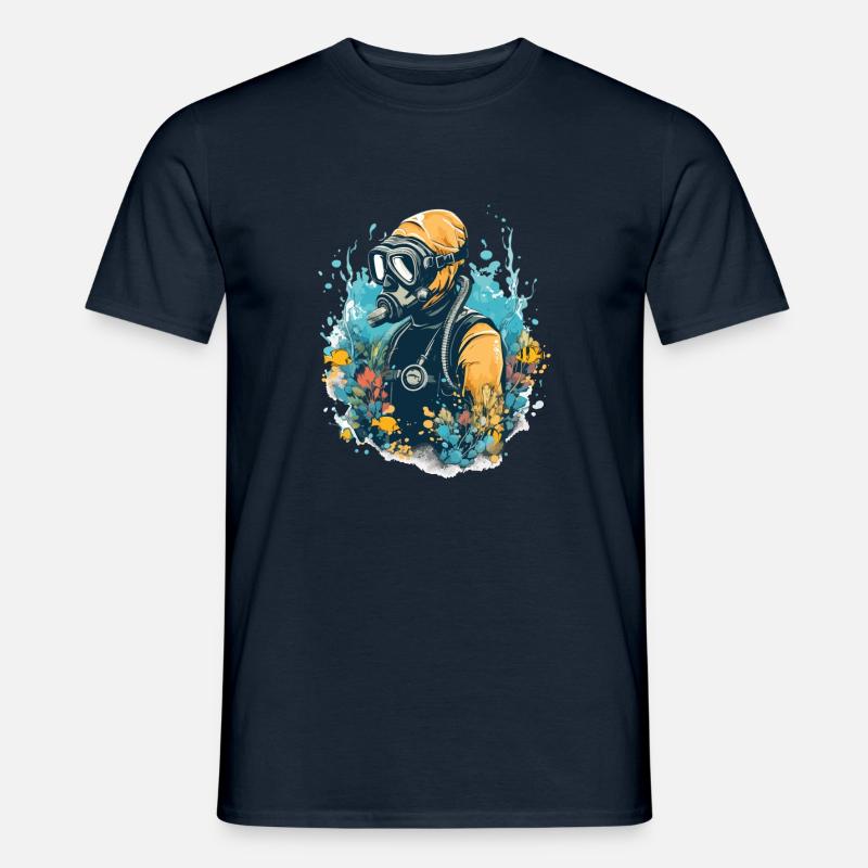 Thierry der Taucher - Männer T-Shirt - Navy