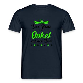 Best uncle in the whole world - Men's T-Shirt - navy - Front - AI Model Male 178 light (178cm)