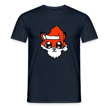 Fuchs Rotfuchs Weihnachtsmann Weihnachten Geschenk - Männer T-Shirt - Navy - Vorne - AI Model Male 178 light (178cm)