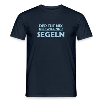 der tut nix der will nur segeln - Männer T-Shirt - Navy - Vorne - AI Model Male 178 light (178cm)
