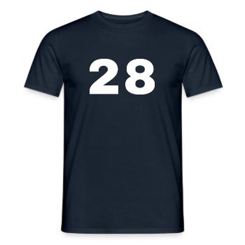 28 - Men's T-Shirt - navy - Front - AI Model Male 178 light (178cm)
