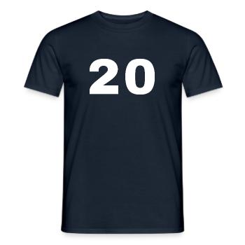 20 - Men's T-Shirt - navy - Front - AI Model Male 178 light (178cm)