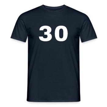 30 - Men's T-Shirt - navy - Front - AI Model Male 178 light (178cm)