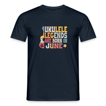 uke legends are born in june - Männer T-Shirt - Navy - Vorne - AI Model Male 178 light (178cm)