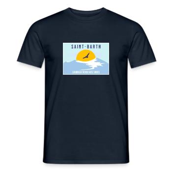 Saint Barthéleny Französische Karibik - Männer T-Shirt - Navy - Vorne - AI Model Male 178 light (178cm)