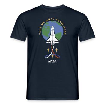 NASA Take Me Away From Here - T-shirt homme - marine - Devant - AI Model Male 178 light (178cm)